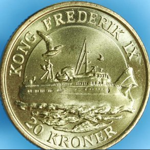 20 kr. Skibsm&oslash;nter