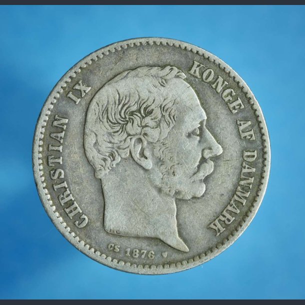 1 kr 1876 slv - bedre eksemplar