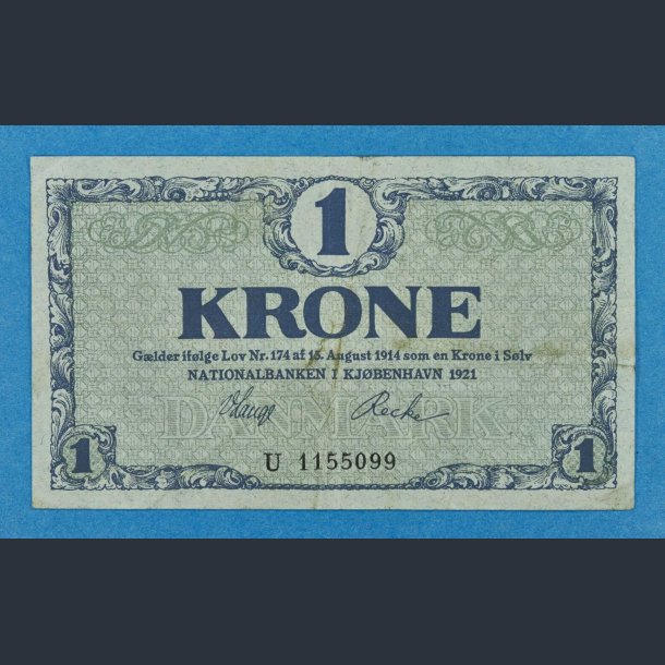 1 kr. 1916-1921 - brugt