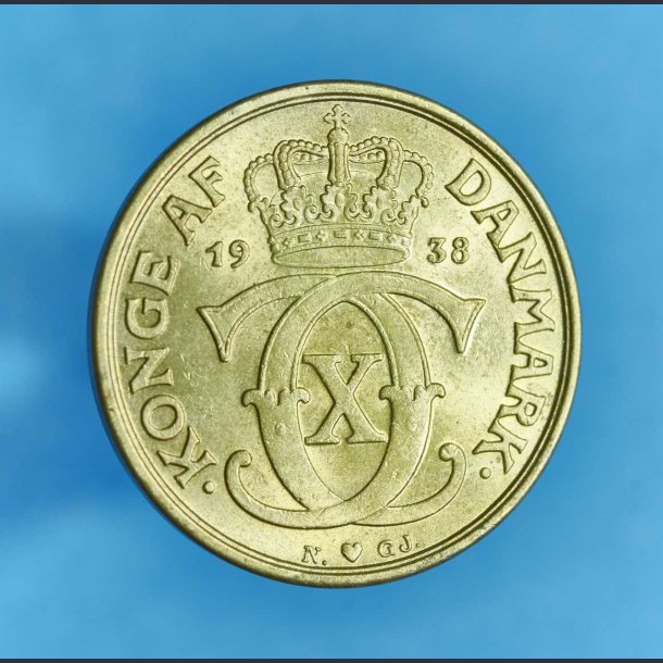 1 krone 1938 - smukt eksemplar