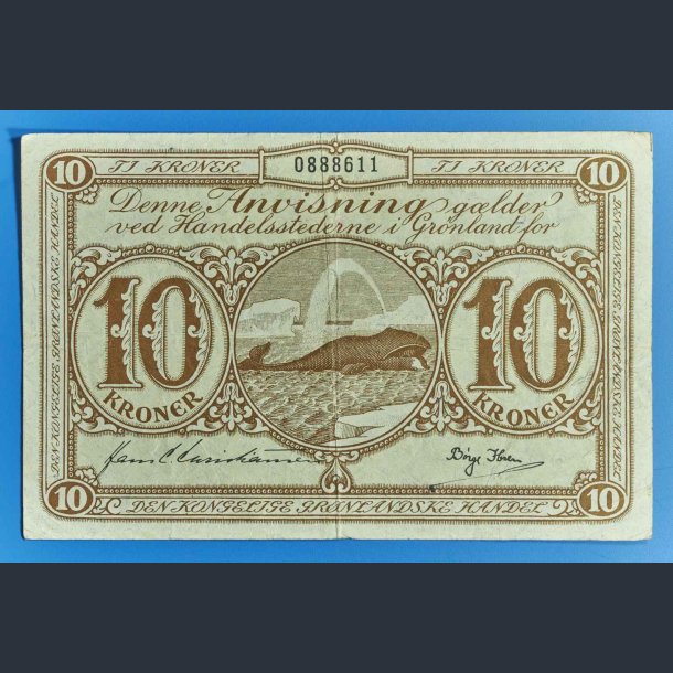 Grnland 10 kr. 1953