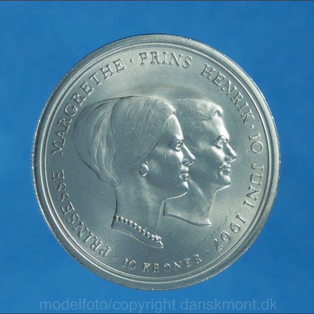 10 kr. 1967 i kv. 1+/01 Renset