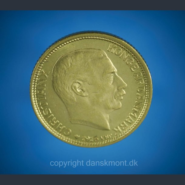 10 kr. guld Christian d.10. 1913-1917, FLOT