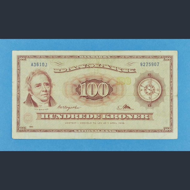 100 kr. 1961 - Erstatningsseddel