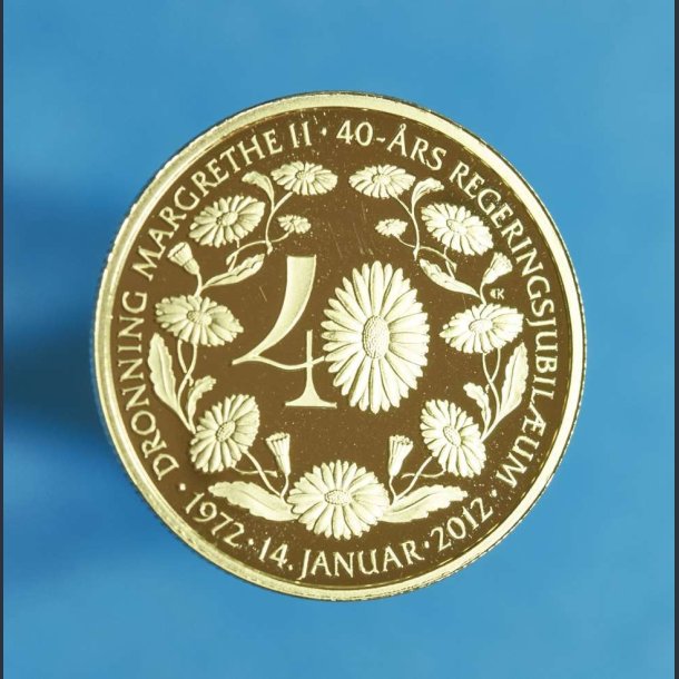 1972-2012 Dronning Margrethe II`s 40-rs regeringsjubilum - Guldmedalje
