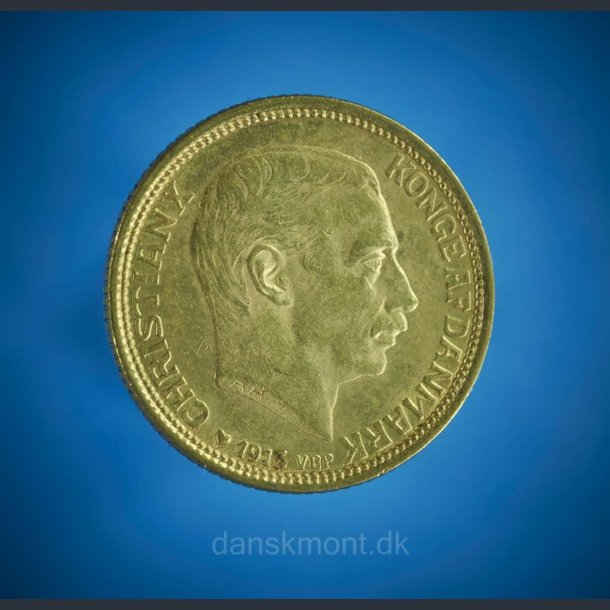 20 kr. guld Christian d.10. 1913-1917 