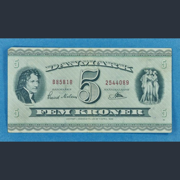 5 kr. 1952-1960 - lettere brugt