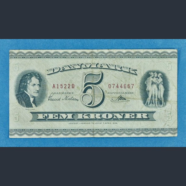 5 kr. 1952 - uden punktum