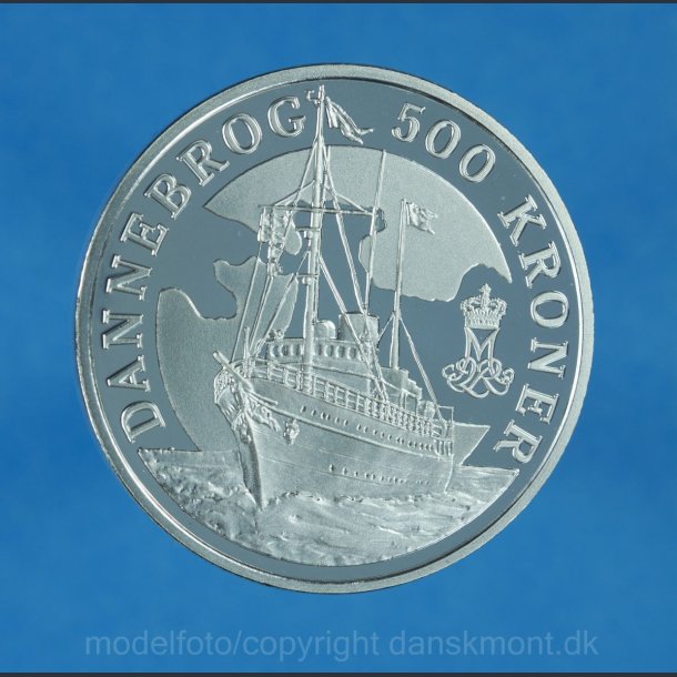 500 kr. i slv 2008 - Dannebrog