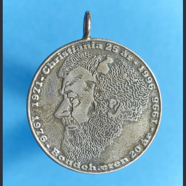 Christiania Thorkild Weiss medalje med sken - Stemplet Sterling p revers