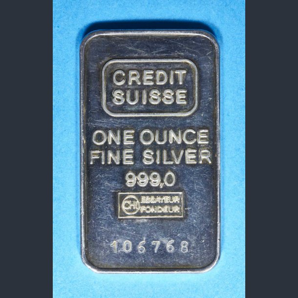 Credit Suisse 1 oz slvbarre