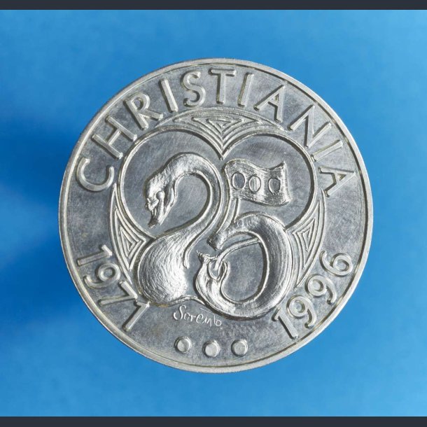 Christiania 25 rs Jubilum 1996 slvmedalje - Smukt eksemplar