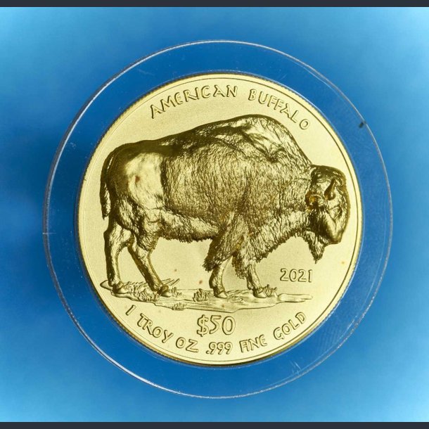 Native American Gold 50 Dollar 1 oz - Sitting Bull - i skrin med certifikat - Ultra High Relief