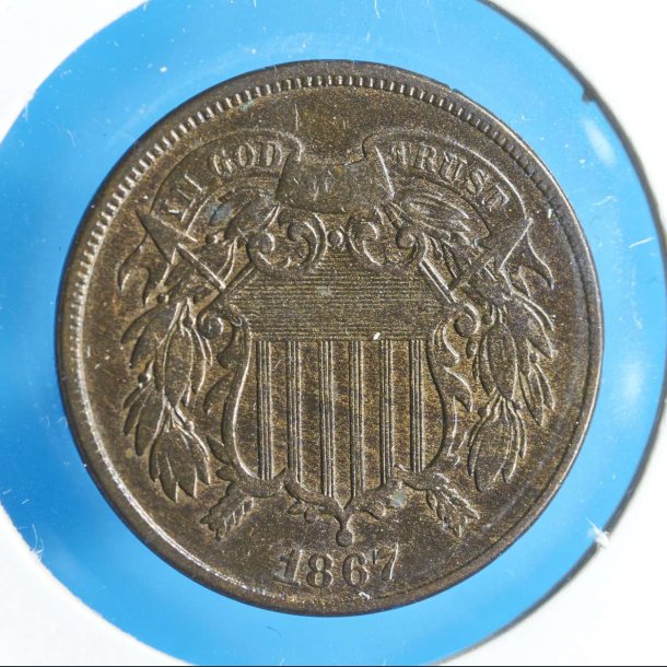 USA 2 cents 1867