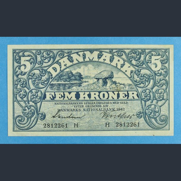 Danmark 5 kr. 1942 H - Vinther - kv. 01