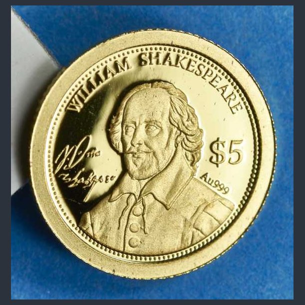 Cook Islands 5 Dollars 2014 guld -  William Shakespeare