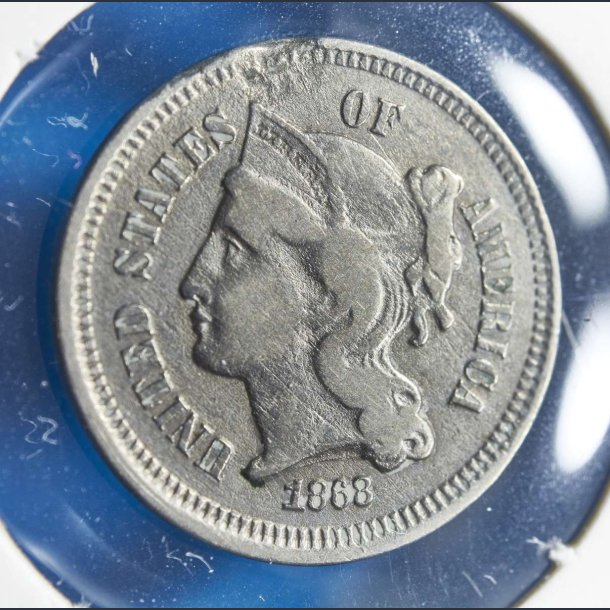 USA 3 cents 1868