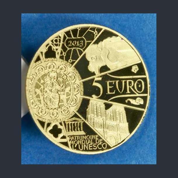 Frankrig 5 euro 2013 guld - Notre Dame de Paris