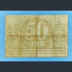 Grønland 50 øre 1913 underskriftsvariant - kv. 1-