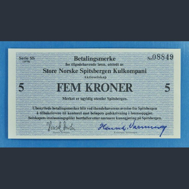 Norge 5 kr. Spitsbergen 1978 - kv.0