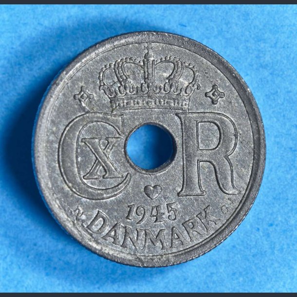 Danmark 10 re 1945 zink - kv.01