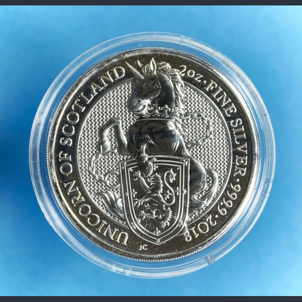 Queens Beast 2018 Unicorn of Scotland - 2 OZ Slvmnt