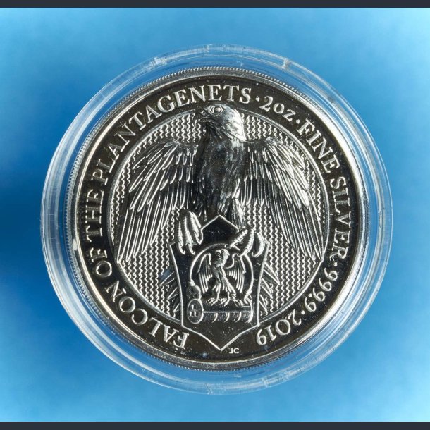 Queens Beast 2019 Falcon of the Plantagenets - 2 OZ Slvmnt