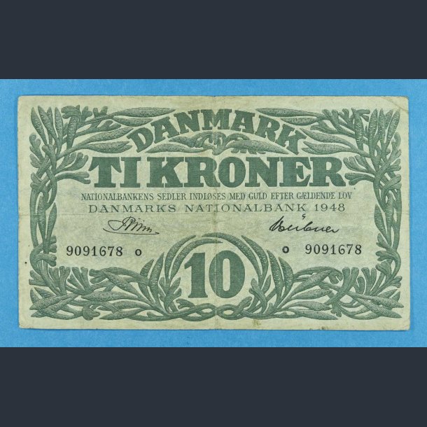 Danmark 10 kr. 1948 0 - Riim/Hbner - kv.1/1+