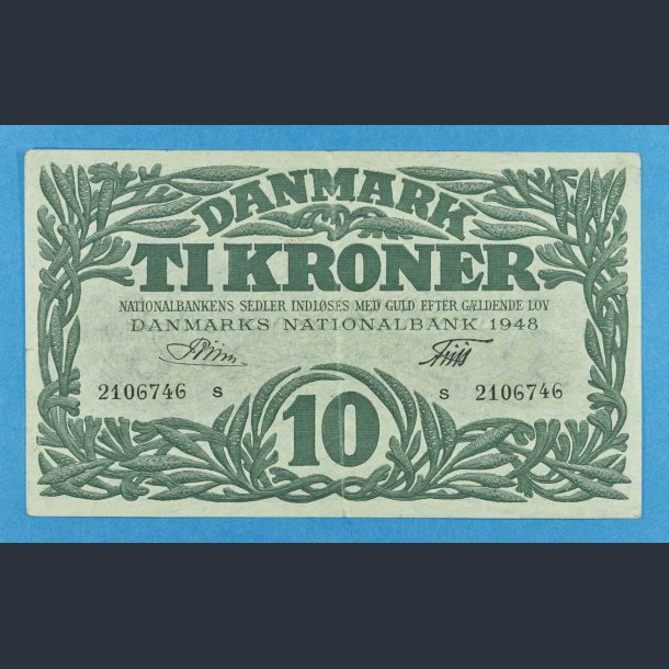 Danmark 10 kr. 1948 s - Riim/Friis - kv.1+