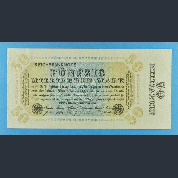 Tyskland 50 Milliarder mark 1923 - Mellemstor type - kv.01/1+