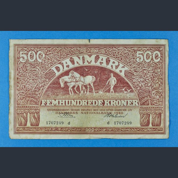 Danmark 500 kr. 1948 kv. 1- / Riim