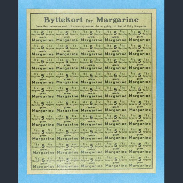 Byttekort Margarine - 5 gram x 50 stk.