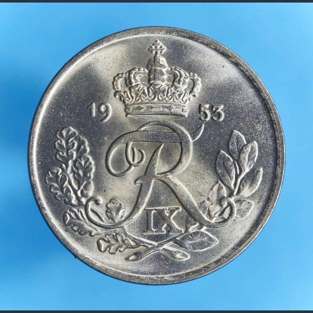 Danmark 25 re 1953 - Smuk mnt