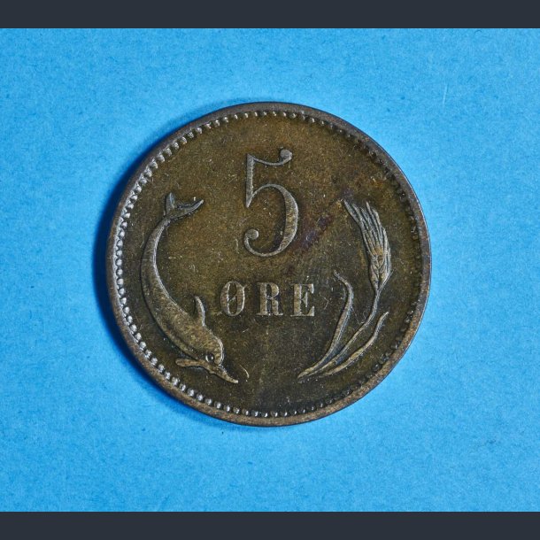 Danmark 5 re 1890 Christian IX