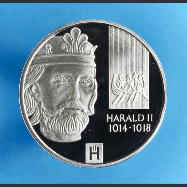 Harald II 1014 - 1018 - Danmarks Regenter slvmedalje