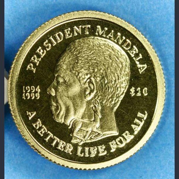 Sierra Leone 20 Dollars 2004 guld - Nelson Mandela