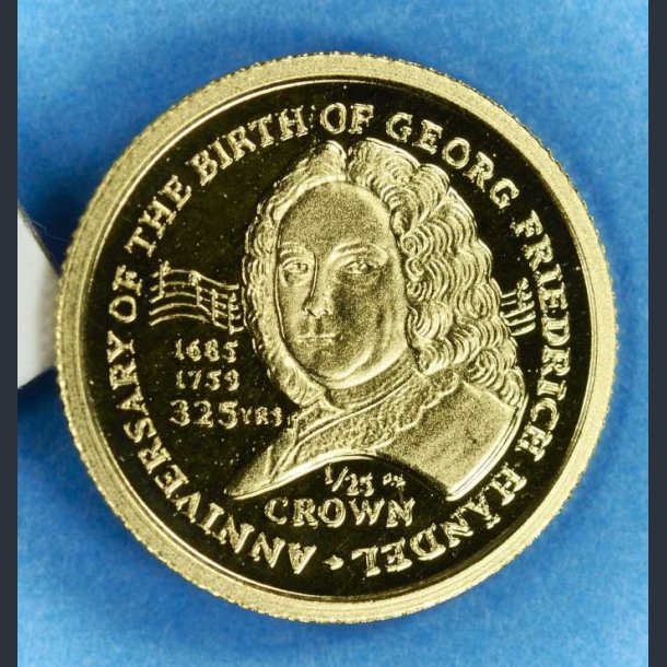 Isle of Man 1/25 crown 2010 guld - Georg Friedrich Hndel