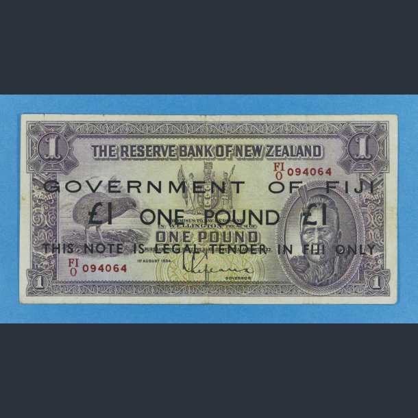 New Zealand - Government Of Fiji One Pound ca. 1942 - kv.1+/VF