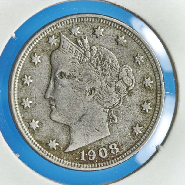 USA 5 cents 1908