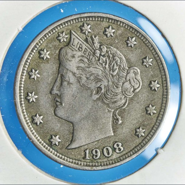 USA 5 cents 1908