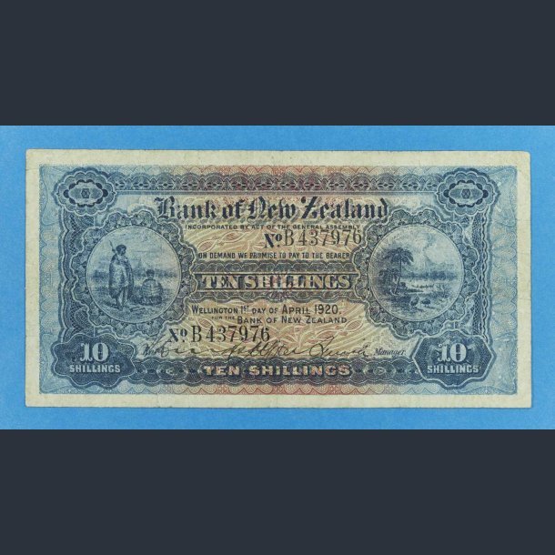 New Zealand 10 Shillings 1920 - kv.1/1+/VF-