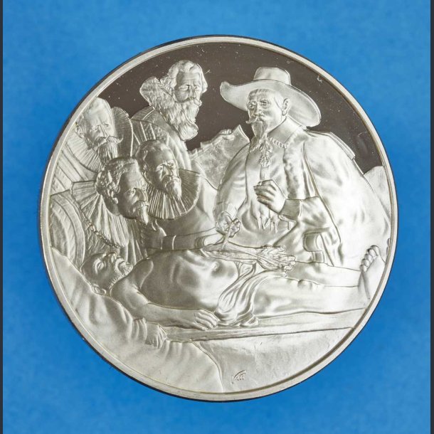 Rembrandt motiv p stor slvmedalje i sterlingslv 2 oz.