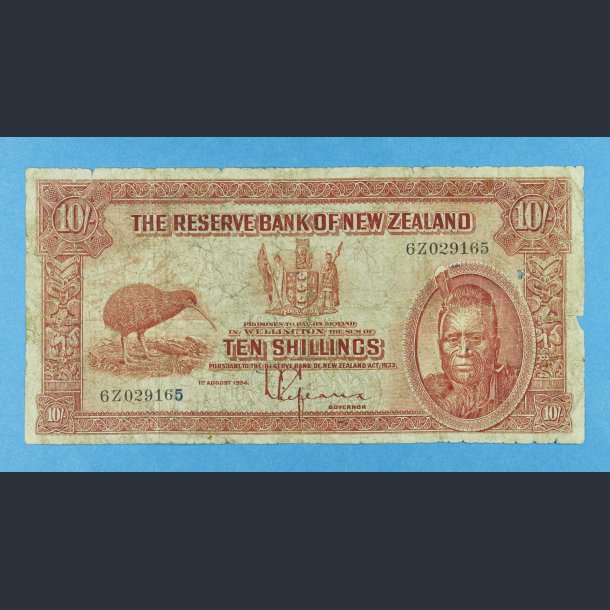 New Zealand 10 Shillings 1934 - kv.1-