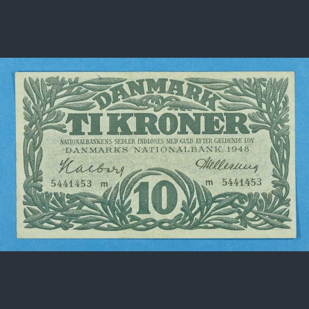 Danmark 10 kr. 1948 m - Hellerung - kv.1+