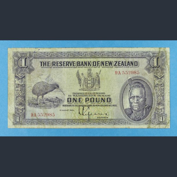 New Zealand One Pound 1934 - kv.1