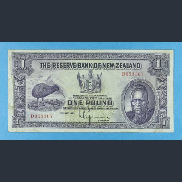 New Zealand One Pound 1934 - kv. pn 1