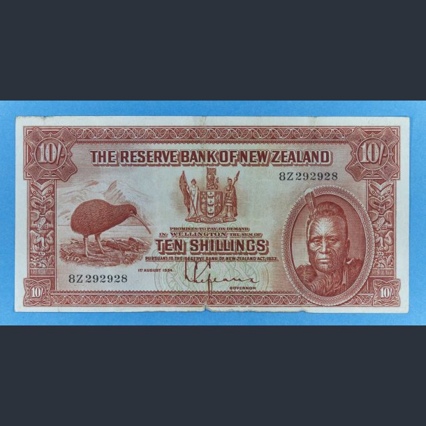 New Zealand 10 Shillings 1934 - kv.1 / Fine