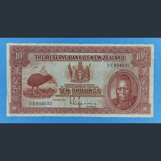 New Zealand 10 Shillings 1934 - kv.1 / Fine