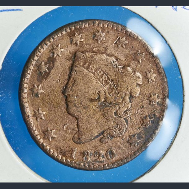 USA 1 cent 1820 - Drejet