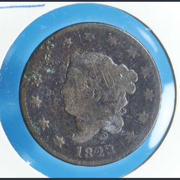 USA 1 cent 1823 p 1822